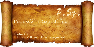 Pelikán Szilárd névjegykártya