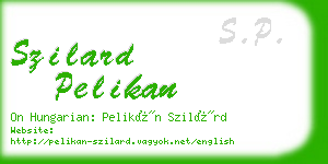 szilard pelikan business card